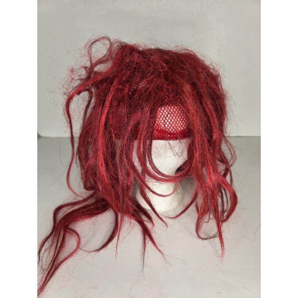 Scary Evil Clown Halloween Mask Red Hair Big Teeth Horror Costume Killer Klown - Picture 4 of 8